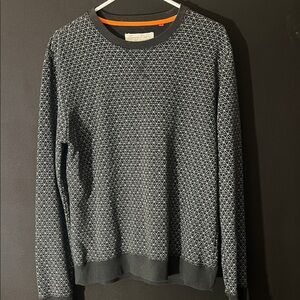 Sovereign Code Black and Gray Geometric Crewneck Sweater